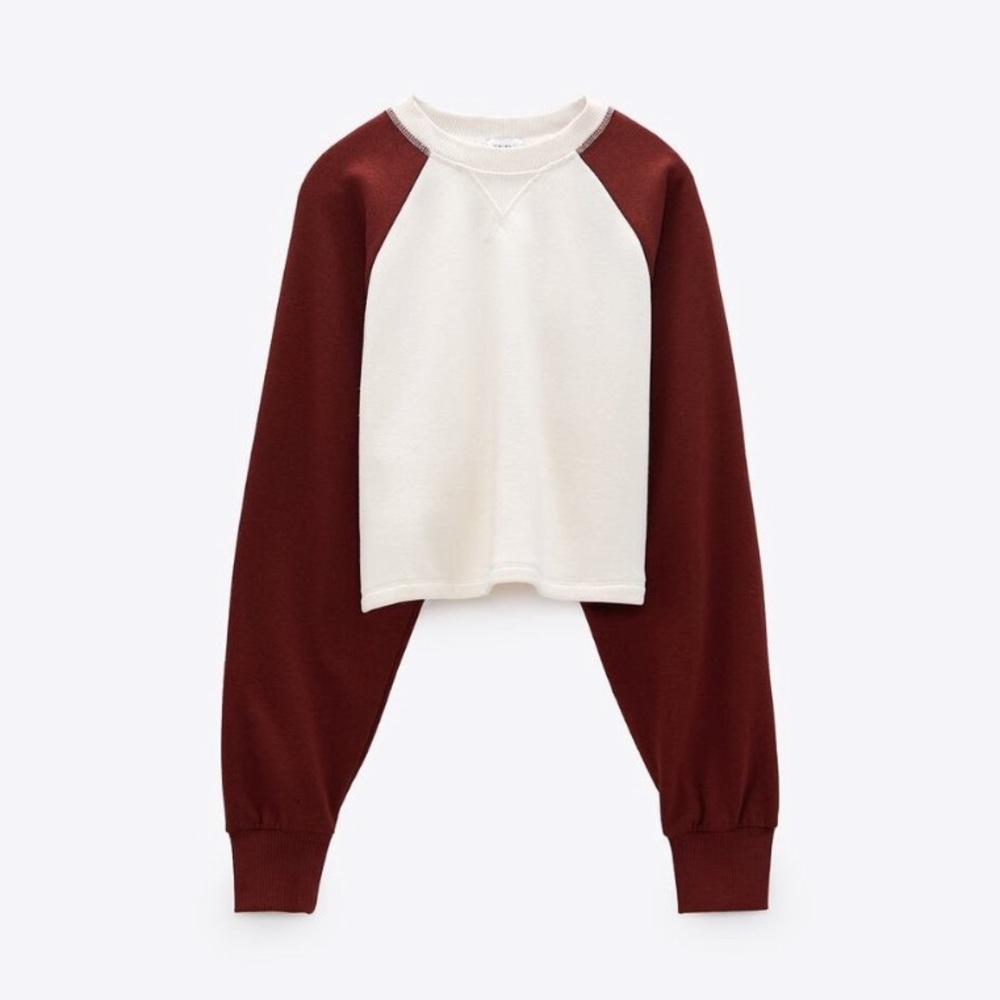 Zara cropped sweatshirt